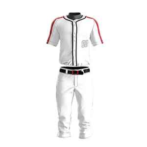 Ensembles d'uniformes de baseball brodés sur mesure pour événements sportifs en polyester respirant à séchage rapide - Product Image 5