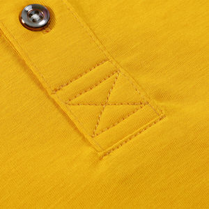 Verano de alta calidad para hombres para Polos personalizados 3D en relieve que absorbe la humedad algodón amarillo Golf para polos con personalizados - Product Image 4