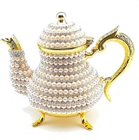 Ensemble de 2 théières turques en métal et cuivre avec poignée en bois, Pot de service à café et à thé pour la cuisine et la maison