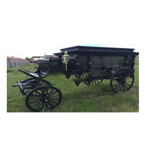 Carruaje de caballos funerario negro moderno de Melbourne Australia Nuevo fabricante de carruajes funerarios de caballos - Product Image 1