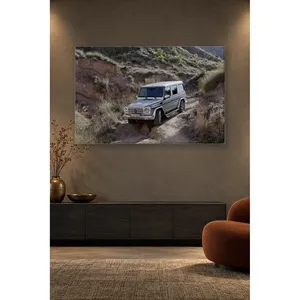 Impression sur toile Fida Silver Mercedes G-Class sur sentier rocailleux - Product Image 2