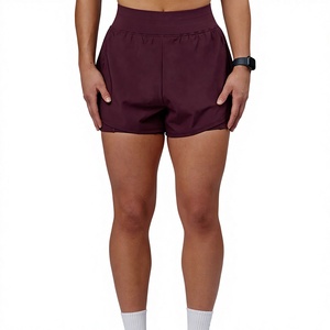 Women Gym Fitness Yoga Shorts High Waist Elastic Waist Seamless Breathable Activewear Solid Custom Logo Design Print - Product Image 1