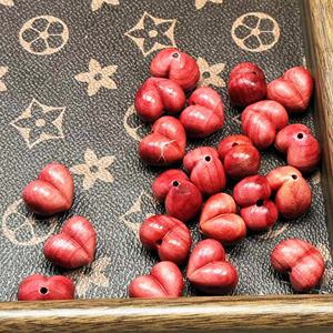 ลูกปัดไม้รูปดาวสีแดง16มม. ลูกปัดไม้ทรงกลมสีและลูกปัดไม้รูปทรงกลมขนาดผลิตด้วยมือสินค้าอินเดีย - Product Image 5
