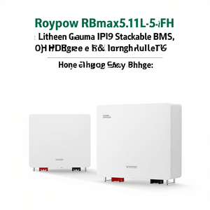 แบตเตอรี่สำรองไฟบ้านติดผนัง Roypow RBmax5.1L-FA 5kWh พร้อมหน้าจอแสดงผล ลิเธียมเกรด A ระดับ IP65 ระบบจัดการแบตเตอรี่แบบ Stackable BMS - Product Image 3