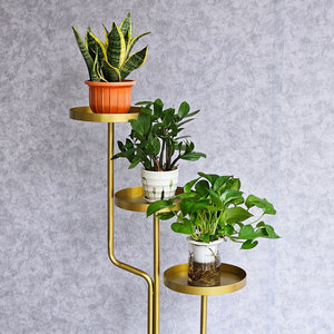 KTB68148 Iron <b>Frame</b> Mobile Decorative <b>Plant</b> Stand 55x39x109cm with Stone Base Tables Product Category - Product Image 4