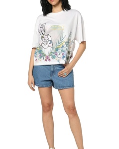 Camiseta de mujer de precio barato con logotipo personalizado al por mayor camisetas de mujer de gran tamaño al mejor precio - Product Image 2