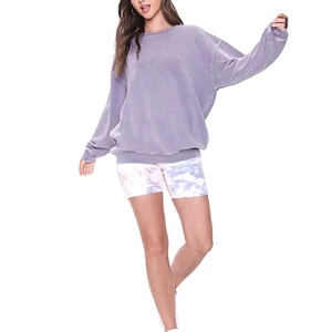 Sudadera Oversize con Cuello Redondo para Mujer, Ropa de Manga Larga, Sudadera de Algodón y Felpa - Product Image 4