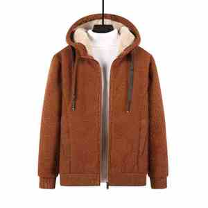 Sweats à capuche pour hommes en vente Meilleure qualité Conception de logo personnalisée Manches longues Sweats à capuche en fourrure Fermeture éclair Hommes Marque privée Sweat à capuche pour hommes - Product Image 1