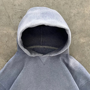 <b>Top</b> Quality Custom Vintage Oversized 100% Cotton Heavyweight Sun Faded Blank Acid Washed <b>Distressed</b> Hoodie - Product Image 5