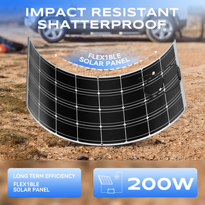 Panneaux solaires photovoltaïques flexibles Rvpozwer OEM personnalisables 100W 200W ETFE 12v/18v/24v Chargeur de batterie 22% d'efficacité Garantie 25 ans - Product Image 6