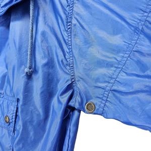 Chaqueta Cortavientos Impermeable con Capucha, Media Cremallera, de Nailon Azul, Venta Directa de Fábrica, Ligera, con Logotipo, Fácil de Transportar - Product Image 5