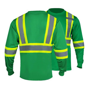 T-shirt respirant réfléchissant haute visibilité Chemise de sécurité à manches courtes en polyester pour la construction d'entrepôts de travail-Classe 3 - Product Image 2