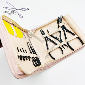 Herramientas de extensión de cabello de Plasma negro mate de calidad superior Alicates de extensión de cabello de acero inoxidable Clips/Pines de peinado de logotipo personalizado - Product Image 5