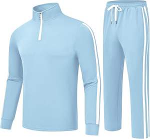 Survêtement de sport unisexe sur mesure à fermeture éclair intégrale, en polaire technique, pour l'hiver, la gym et le fitness, ensembles d'entraînement, taille XXL, vente en gros - Product Image 1