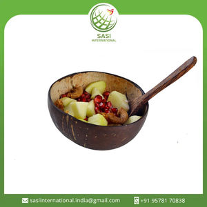 Vajilla desechable de combinación de madera moderna ecológica elegante cuenco de cáscara de coco para comedor - Product Image 2