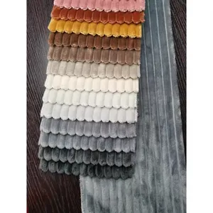 100%polyester Stripe Corduroy veloure dubai fabric fabric modern sofa