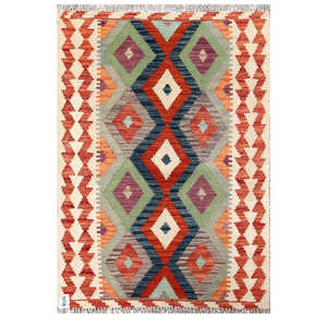 Tapis Kilim d'Afghanistan Maimana 126 X 87 cm Art mural Produit - Product Image 1