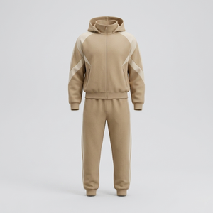 Servicio OEM, Conjunto de Sudadera con Capucha y Pantalones Holgados Transpirables en Colores Sólidos, Estilo Urbano de Invierno, Unisex, Chándal de Moda - Product Image 6