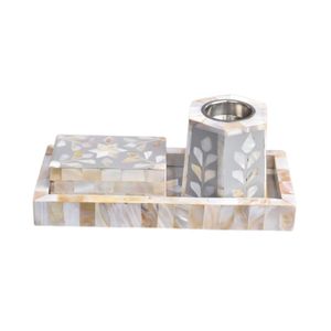 Juego de Bandeja y Caja para Incienso Bakhoor de Lujo con Madreperla Árabe, para Regalo y Decoración, para Ramadán y Eid, Venta al Por Mayor - Product Image 4