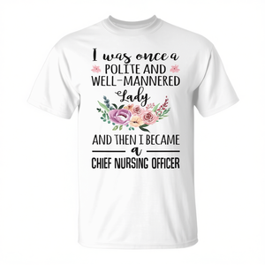 T-Shirt Premium con Motivi Floreali per Capo di Reparto Infermieristico, T-Shirt Promozionale Premium con Motivi Floreali per Capo di Reparto Infermieristico - Product Image 2