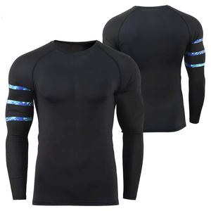 Wholesale Men's long Sleeve MMA Rashguard Compression Shirt BJJ Jiu Jitsu Grappling Training Sports Gym Fitness Wear - Product Image 4