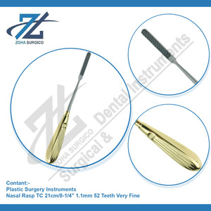 MALTZ Râpe Nasale Cottle TC 21cm 1.1mm 52 dents Chirurgie Plastique Très Fine Base Fabricant d'instruments chirurgicaux Pakistan - Product Image 4
