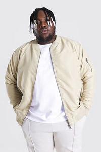 Blouson d'aviateur universitaire d'hiver pour hommes grande taille coupe-vent avec logo cousu personnalisé pour l'extérieur, léger et chaud, en polyester fini, vente en gros - Product Image 4