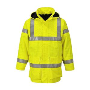 เสื้อแจ็คเก็ตนิรภัยสะท้อนแสงแบบกันน้ำ Hi-Vis ANSI Class 2 พร้อมไฟ LED วัสดุโพลีเอสเตอร์ รับสกรีนโลโก้ สำหรับงานก่อสร้าง ใช้งานบนถนน คุณภาพสูง - Product Image 5