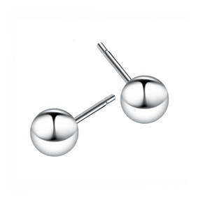 Orecchini a perno con sfera in oro 14K Amy e Annette, placcati oro rosa e oro giallo, con diamanti intarsiati a forma di vite, ideali per fidanzamento - Product Image 1