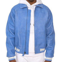 Blouson aviateur en cuir pour homme, durable, coupe-vent, imperméable, respirant, écologique, haute qualité, service OEM, col montant, hiver