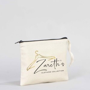 Bolsa de Algodón Resistente con Cierre, 8W X 6H, Sin Forro, Bolsa de Mano para Mujer, Bolsa de Almacenamiento para Suministros de Scrapbooking, Embalaje para Papelería - Product Image 6