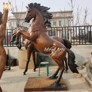 Estatua de escultura de <span class=keywords><strong>caballo</strong></span> árabe animal de metal de bronce de tamaño natural al aire libre a la <span class=keywords><strong>venta</strong></span> - Product Image 2