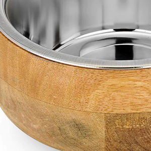 Comederos y Bebederos Redondos Automáticos para Mascotas Hechos en India, Elevados, de Madera y Acero Inoxidable, Caja de Viaje para Perros, Empaquetados para Exportación, Vendedores Indios - Product Image 2