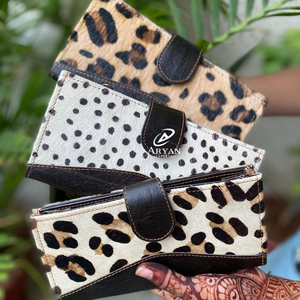 กระเป๋าสตางค์หนังวัวผู้หญิง,กระเป๋าเงินหนังวัวกระเป๋าสตางค์หนังไดอารี่หนังพิมพ์ลายสัตว์ - Product Image 6