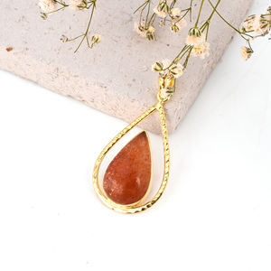 Colgante y abalorio de plata de ley 925 Sunstone Shape - Product Image 3