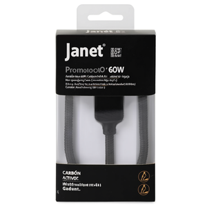 Cavo USB-C in Nylon Janet Personalizzato 60W, Gadget USB Promozionale ad Alta Durabilità - Product Image 3