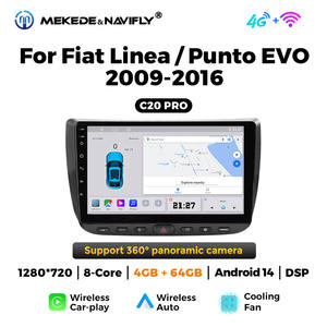MEKEDE X SERIES Android Car GPS Navigation 1280*720 Resolution Car-play para Fiat <span class=keywords><strong>Linea</strong></span> / Pun EVO 2009-2016 - Product Image 6