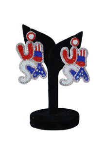 Pendientes de Cactus con Adornos de Estrellas y Cristales Hechos a Mano, Patrióticos, Rojos, Blancos y Azules, de la Mejor Calidad para Mujeres y Niñas, en 2026 - Product Image 4