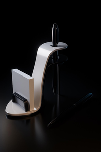 Handcrafted Wooden Resin Durable <b>Pen</b> Holder Desktop Stationery <b>Organizer</b> Modern Artistic Design Office Home School Corporate - Product Image 3