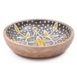 Hot Selling High Quality Enamel Decorative Kitchen Food Serving <b>Bowl</b> Handmade Mango Wood Dinnerware <b>Salad</b> <b>Server</b> Premium Metal - Product Image 4