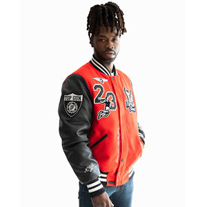 Veste Letterman en coton et polyester de qualité personnalisée avec logo brodé pour hommes et femmes - Product Image 4