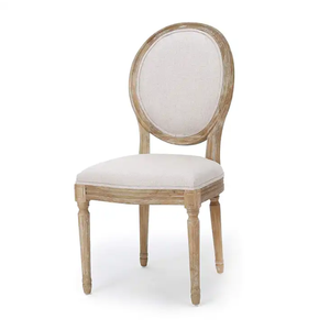 Antique Luxury <b>Dining</b> <b>Chair</b> Wood <b>Velvet</b> Linen Fabric For Home Furniture With European Design Round Back <b>Chair</b> Direct Factory - Product Image 1