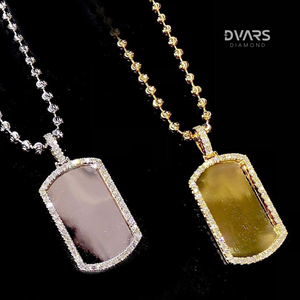 Pendentif personnalisé en moissanite avec collier photo sur mesure en argent sterling 925, style hip-hop de luxe pour les occasions festives - Product Image 1