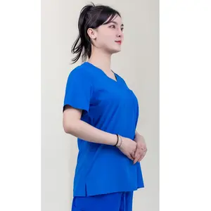 ODM/OEM-FMF VN의 여성 및 남성을위한 균일 한 병원 의료 스크럽 셔츠 주름 방지