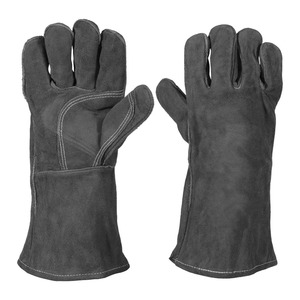 Gants de soudage en cuir de vachette renforcé, manchette de sécurité, 11 oz, 16 pouces, usage général, résistants à l'abrasion, pour la lutte contre les incendies et la protection contre les flammes - Product Image 6