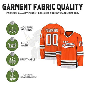 Camiseta de hockey sobre hielo personalizada de primera calidad para hombres, uniforme, ropa deportiva de alto rendimiento, equipos y jugadores, diseño personalizado, tela transpirable - Product Image 3