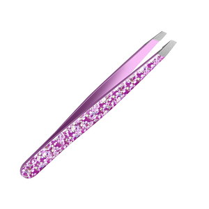 Pinces à épiler pour sourcils très vendues, couleur rose, pinces à épiler pour sourcils recouvertes de papier, 3,79 pouces, pinces à épiler pour sourcils avec étui en cuir - Product Image 5