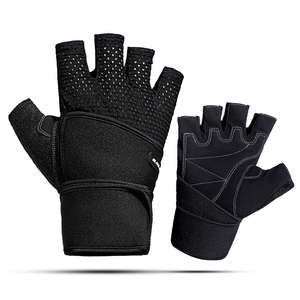 Guantes de Levantamiento de Pesas Unisex Personalizados de Media Palma, Transpirables, Ajustables y Ventilados, de Cuero Premium para Gimnasio y Ejercicio - Product Image 6