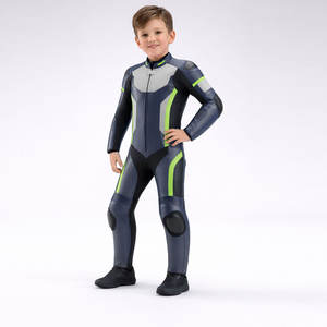 Traje de Carreras de Motocicleta para Niños, Conjunto de Equipo de Protección Completa para Motociclismo Infantil, Material Ligero y Duradero para Todoterreno - Product Image 1