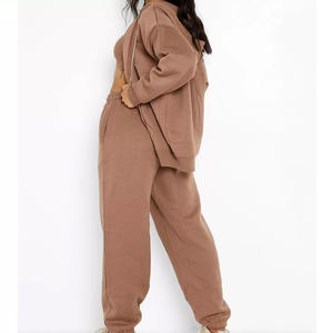 Ensemble de survêtement de jogging à capuche d'extérieur deux pièces à la mode pour l'hiver2024's best-seller survêtements en gros unis pour femmes - Product Image 6